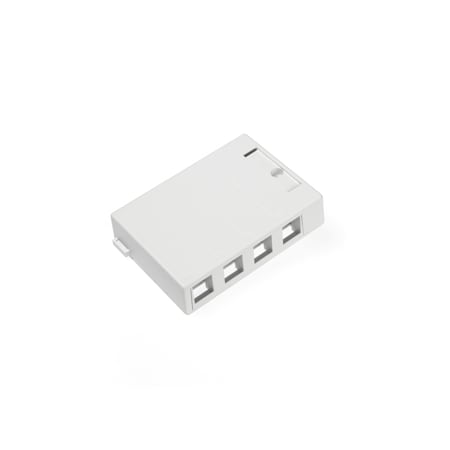 Leviton 4-Port Surface Mount Unloaded, Quickport, White 204808